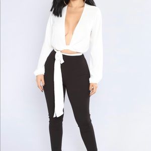 NWOT Fashion Nova Front Tie Jumpsuit